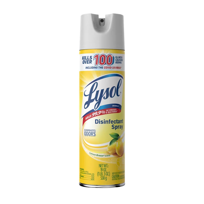 Lysol Lemon Burst Disinfectant Spray - 19 oz - 12 Pack