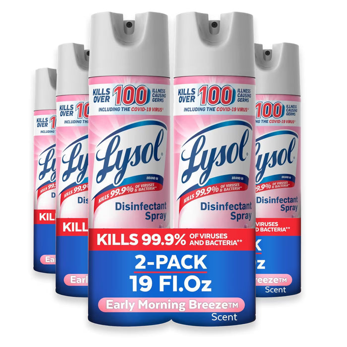 Lysol Morning Breeze Disinfectant Spray 19 oz - 2 Ct - 4 Pack