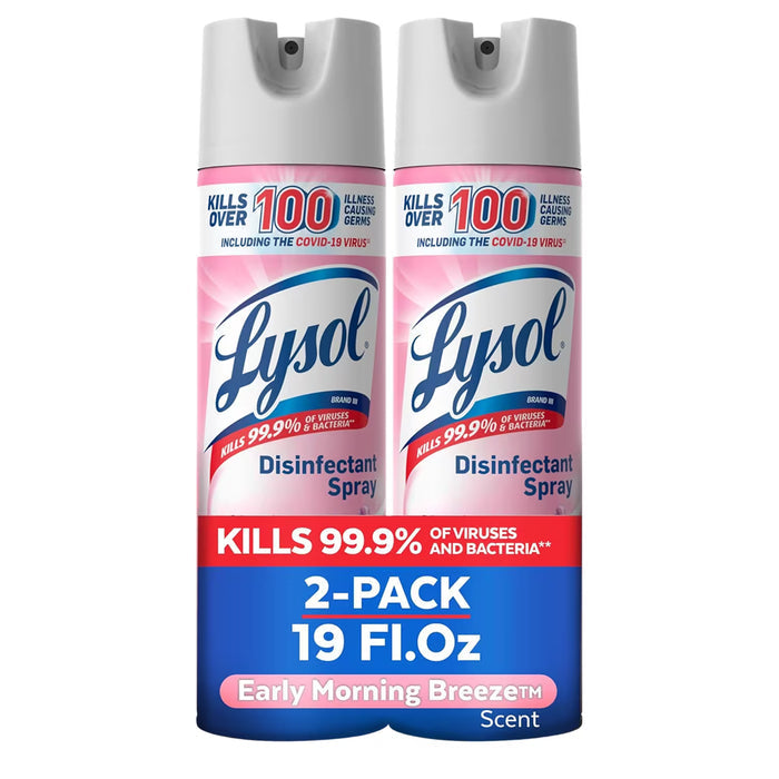 Lysol Morning Breeze Disinfectant Spray 19 oz - 2 Ct - 4 Pack
