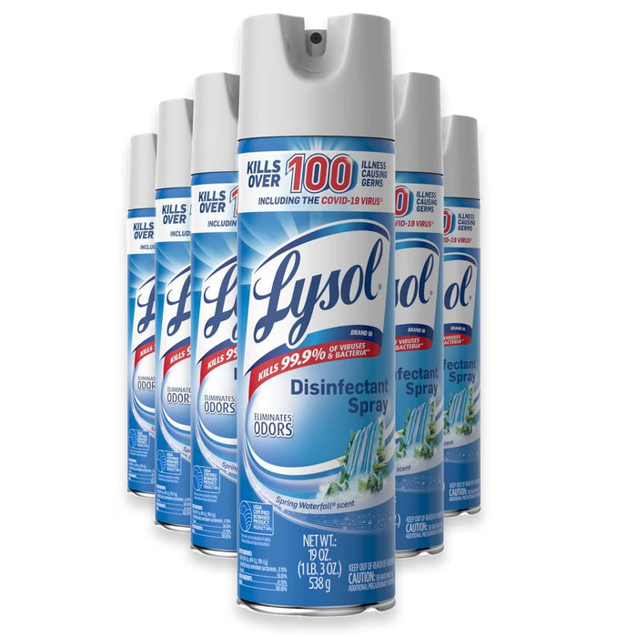 Lysol Spring Waterfall Disinfectant Spray - 19 oz - 6 Pack