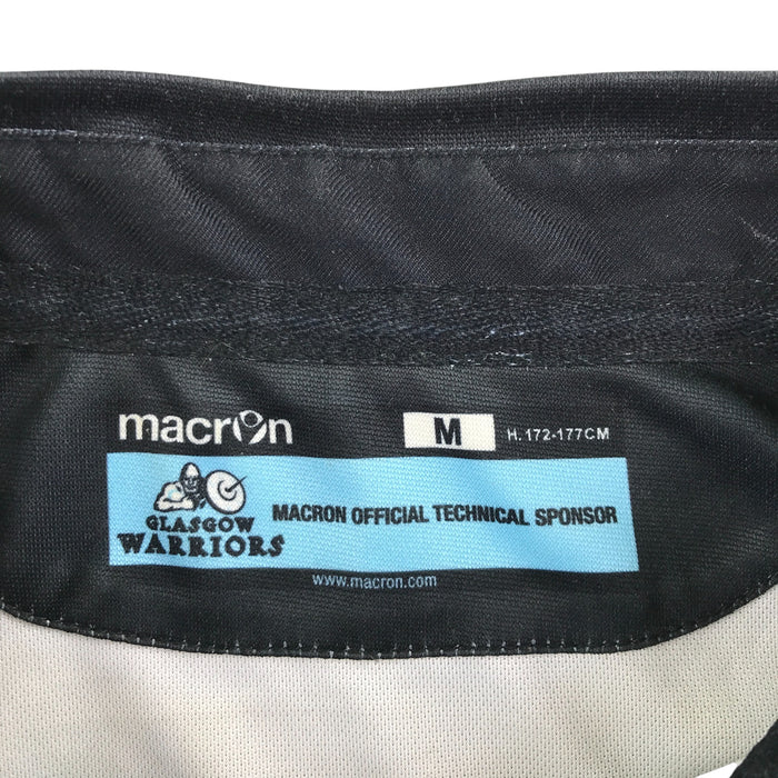 Macron men's M black Glasgow Warriors rugby club sports top