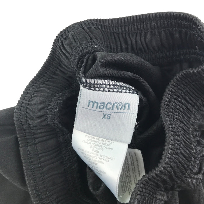 Macron sport shorts men's XS black with white logo