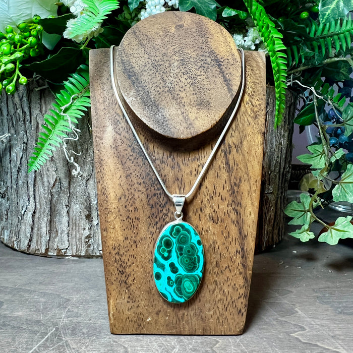 Malachite + Chrysocolla Pendant