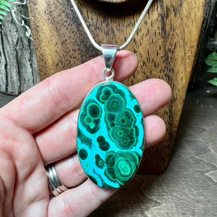 Malachite + Chrysocolla Pendant