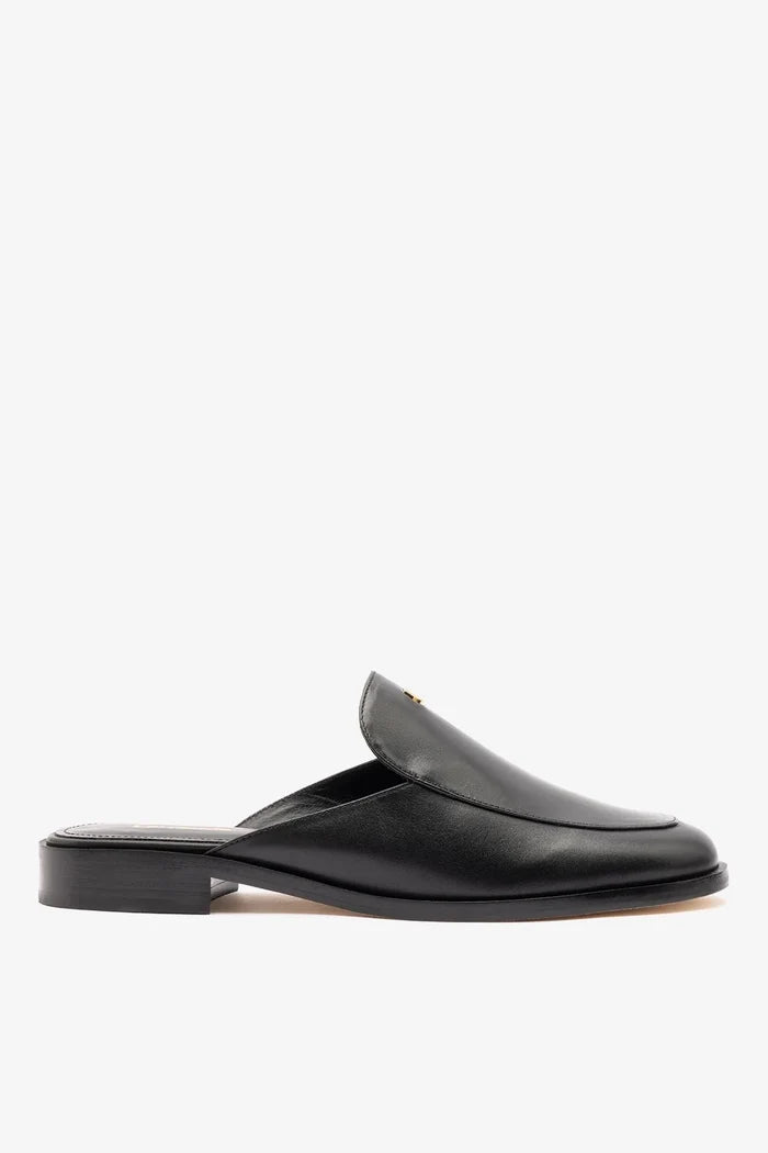 Margaux Mule Black Leather Mule Larroudé
