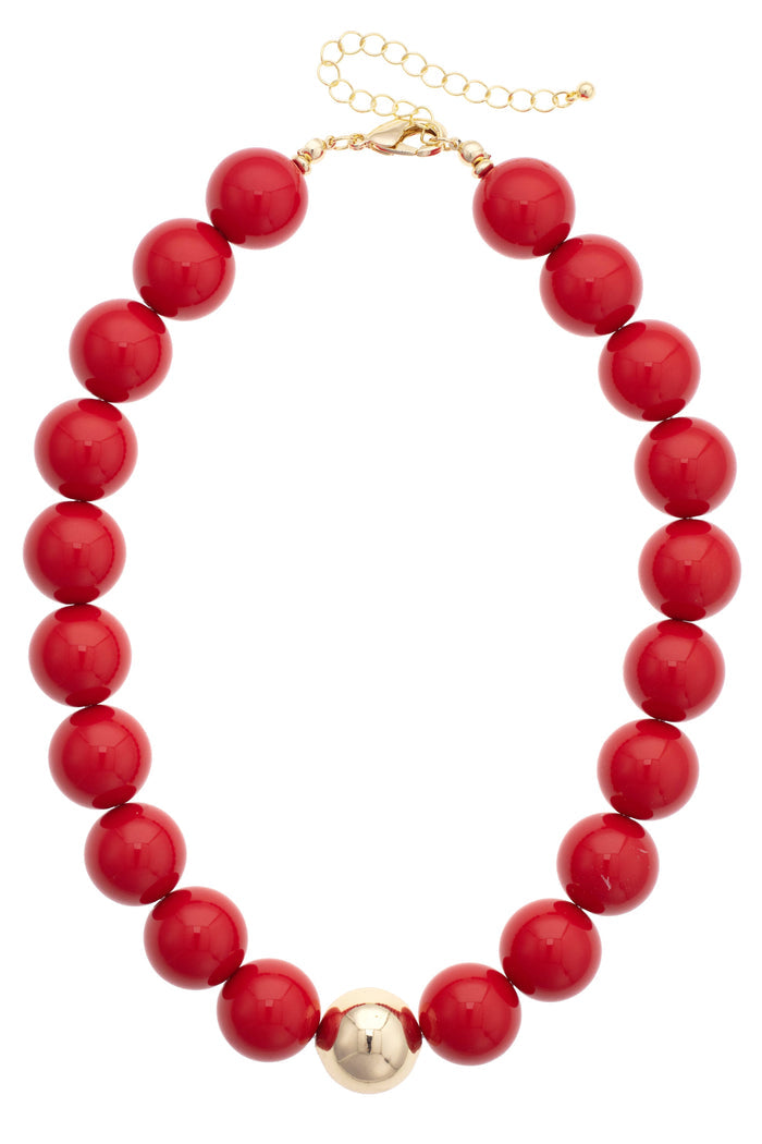 Marjorie Game Day Gumball Beaded Necklace