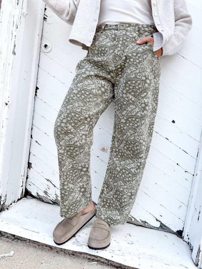 in february Market Days Paisley Barrel Pants – women's bottoms