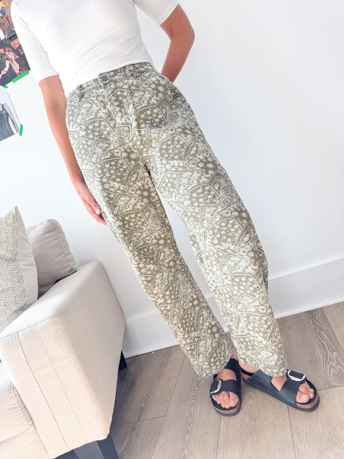 in february Market Days Paisley Barrel Pants – women's bottoms