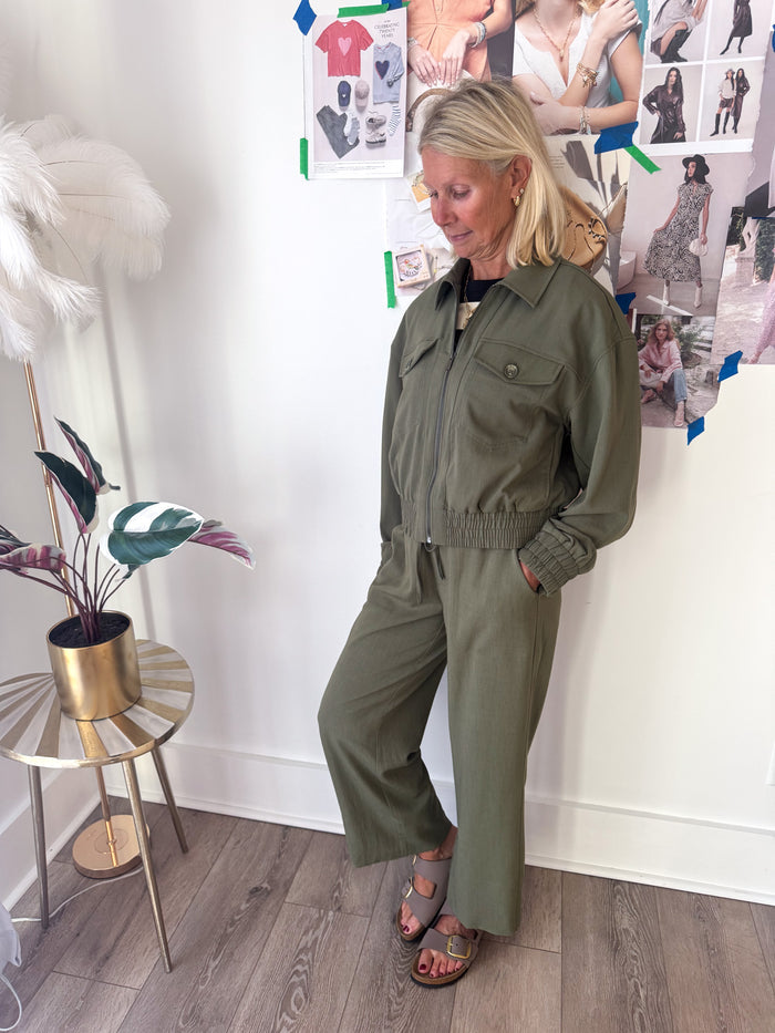 Martini Olive Wide Leg Bottom