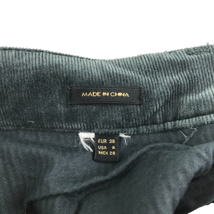 Massimo Dutti womens EU38 grey corduroy trouser