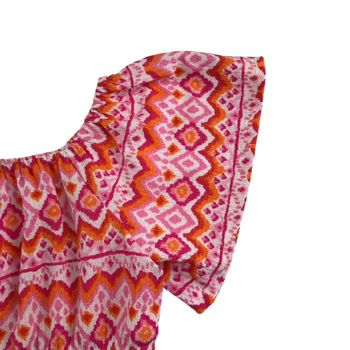 Matalan 11-12 years pink white orange cropped top