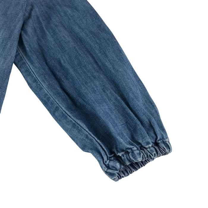 Matalan 4-5 years blue denim frilled blouse