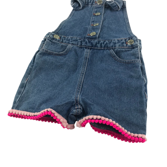 Matalan 5-6 years blue dungaree shorts