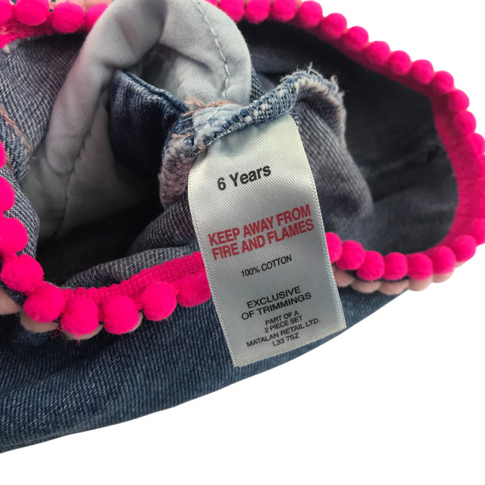 Matalan 5-6 years blue dungaree shorts