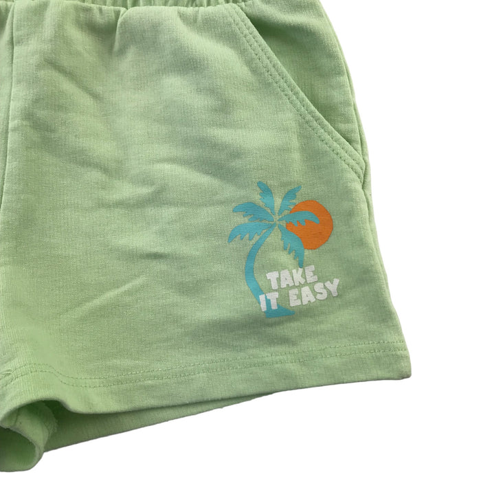 Matalan 6 years light green palm tree graphic jersey shorts