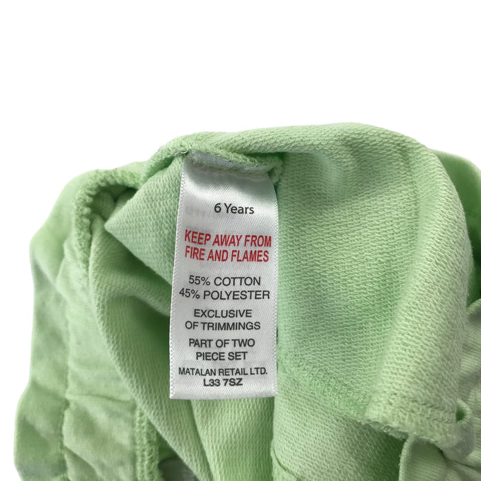 Matalan 6 years light green palm tree graphic jersey shorts