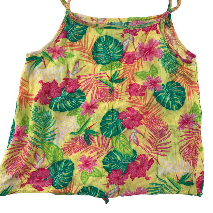 Matalan 7-8 years yellow cropped floral top
