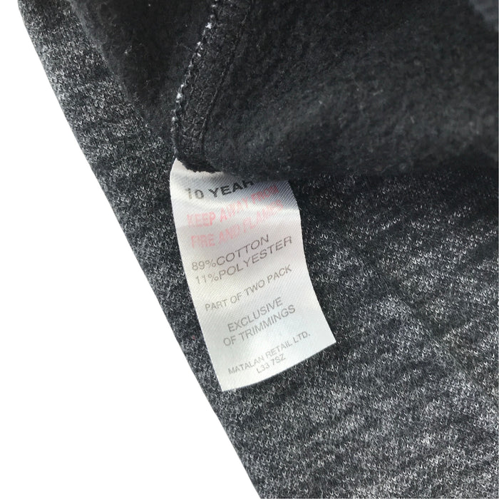 Matalan 9-10 years dark grey joggers cotton polyester