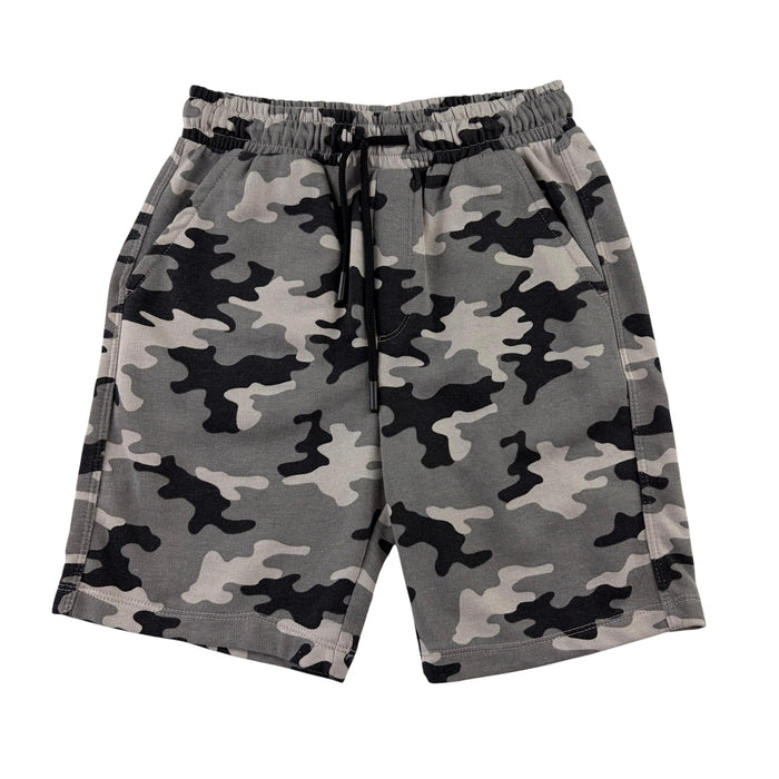 Matalan 9 years grey camo jogger shorts cotton polyester