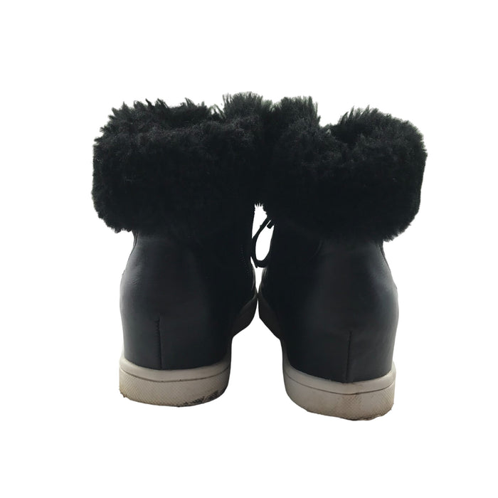 Matalan size UK 2 black wedge trainers
