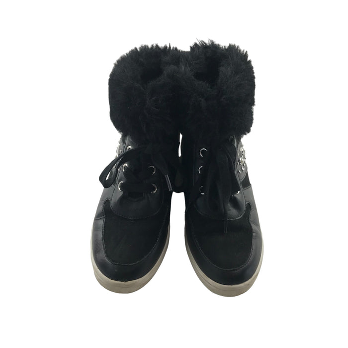 Matalan size UK 2 black wedge trainers
