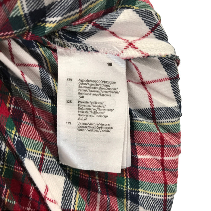 Mayoral 9 years red tartan dress cotton polyester viscose