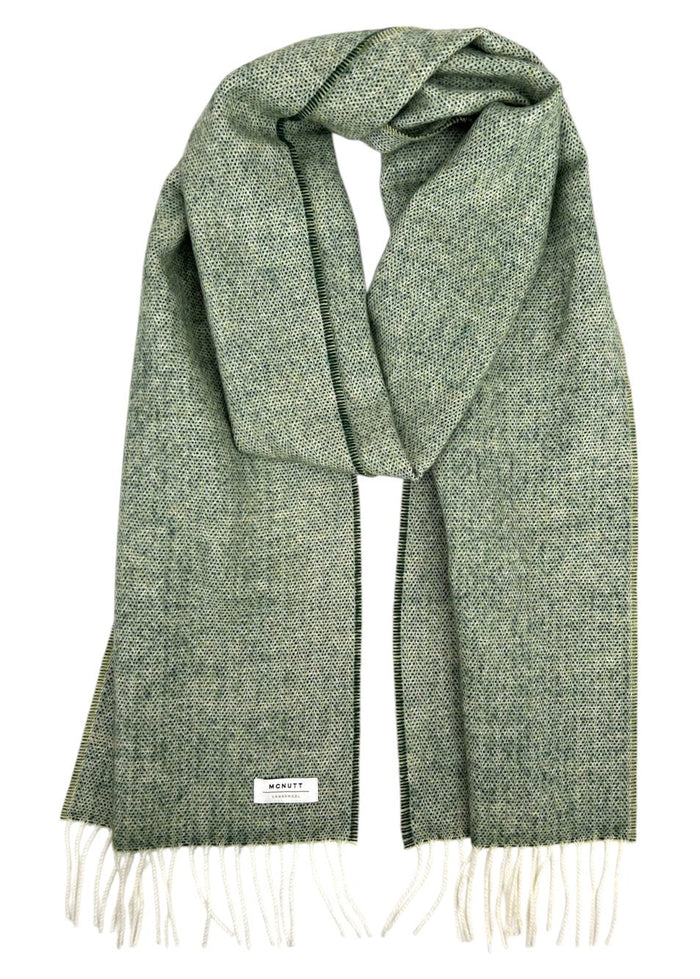 McNutt Lambswool Scarf | Spotted Green