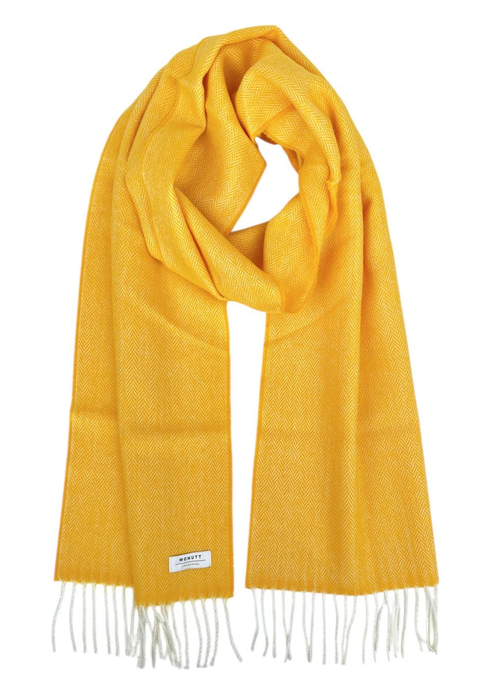 McNutt Lambswool Scarf | Sunflower Herringbone