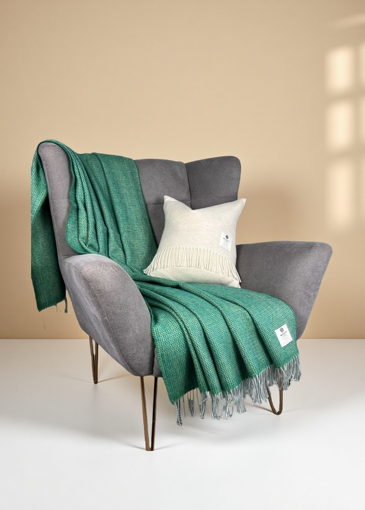 McNutt Wool Throw | Summer Green