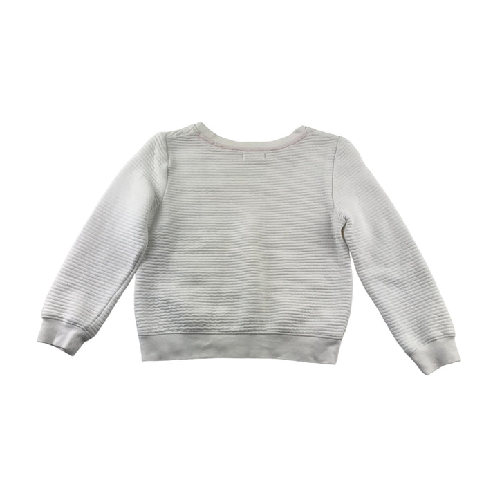 M&Co 5 years white cat striped cotton sweater