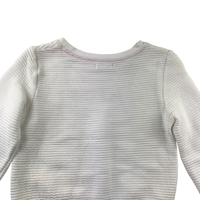 M&Co 5 years white cat striped cotton sweater