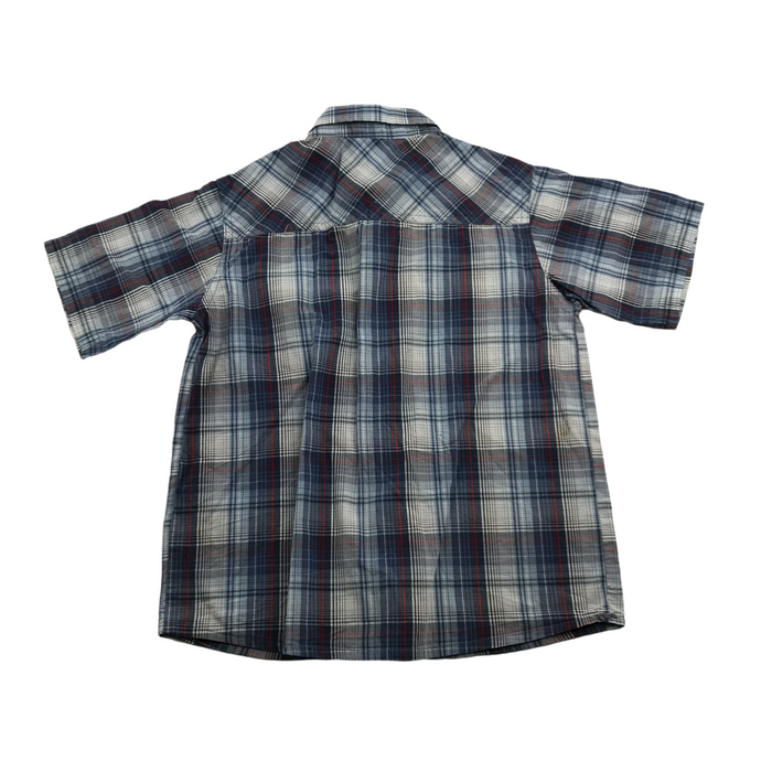 M&Co 6 years blue checked short sleeve shirt