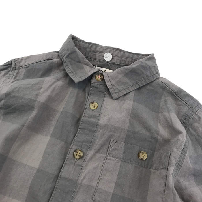 M&Co 6 years grey checked shirt