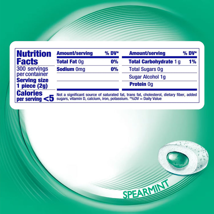 Mentos Pure Fresh Sugar-Free Chewing Gum, Spearmint - 50 pcs - 6 Pack