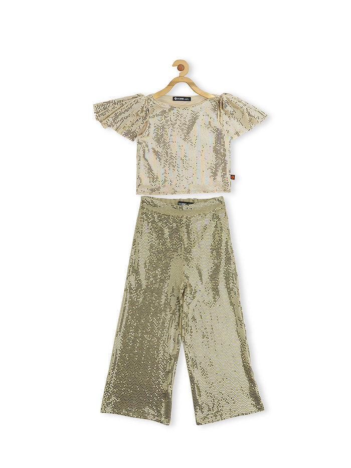 METALLIC PLEATED ENSEMBLE VTM19-077