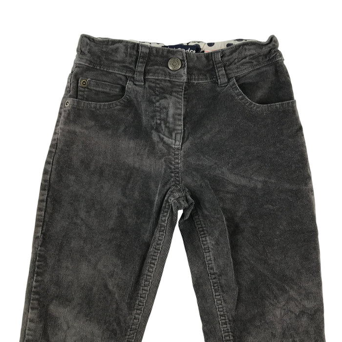 Mini Boden 7-8 year grey corduroy pull-on trouser