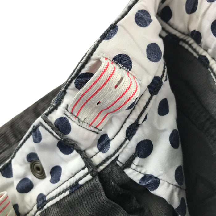 Mini Boden 7-8 year grey corduroy pull-on trouser