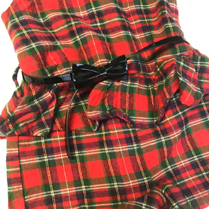Mini club 4-5 years red tartan playsuit