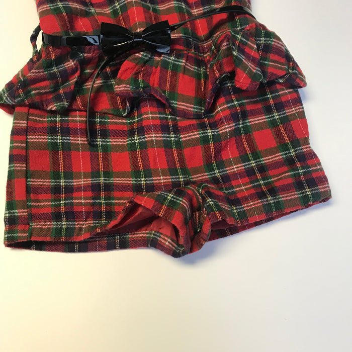 Mini club 4-5 years red tartan playsuit