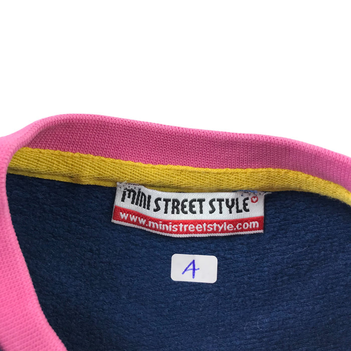 Mini Street Style 4 years navy heart cotton sweater