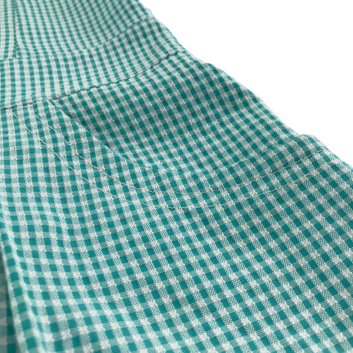 Mint gingham with zipper girls school summer dress