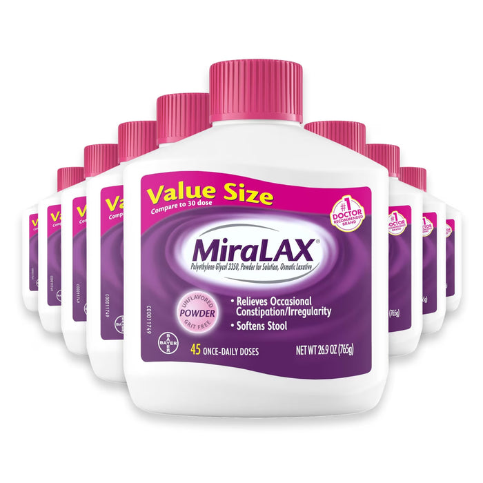 MiraLAX Laxative Powder 26.9 oz - 45 Dose - 8 Pack