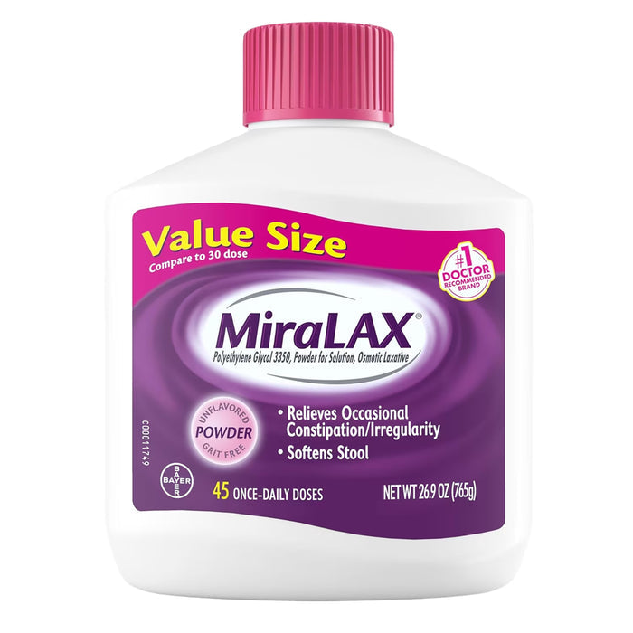MiraLAX Laxative Powder 26.9 oz - 45 Dose - 8 Pack
