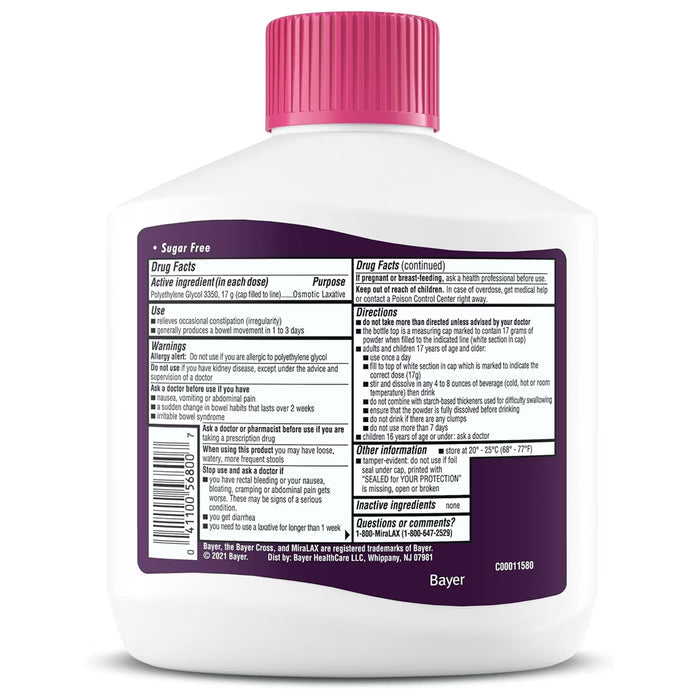 MiraLAX Laxative Powder 26.9 oz - 45 Dose - 8 Pack