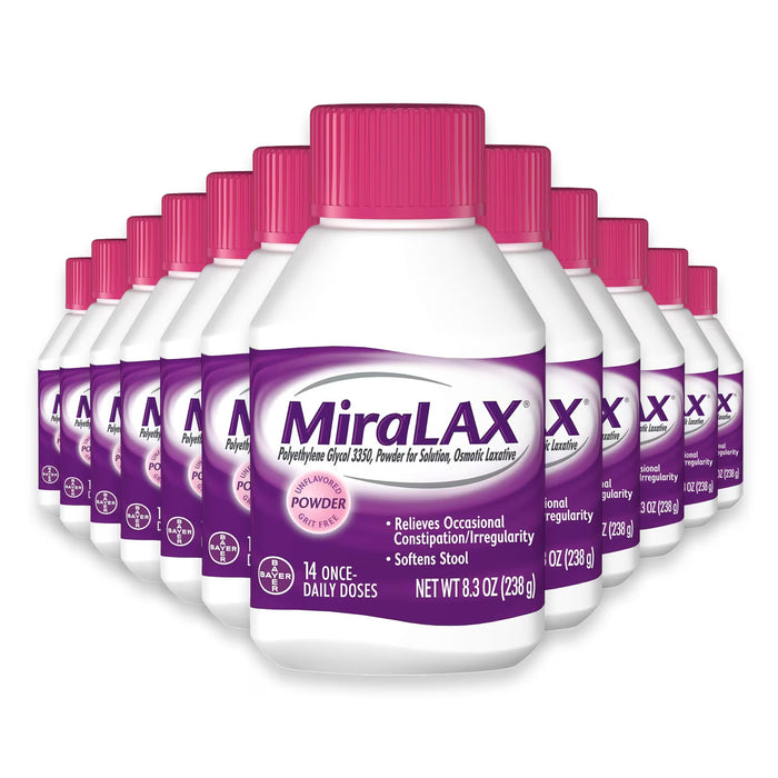 MiraLAX Unflavored Laxative Powder - 8.3 oz - 12 Pack