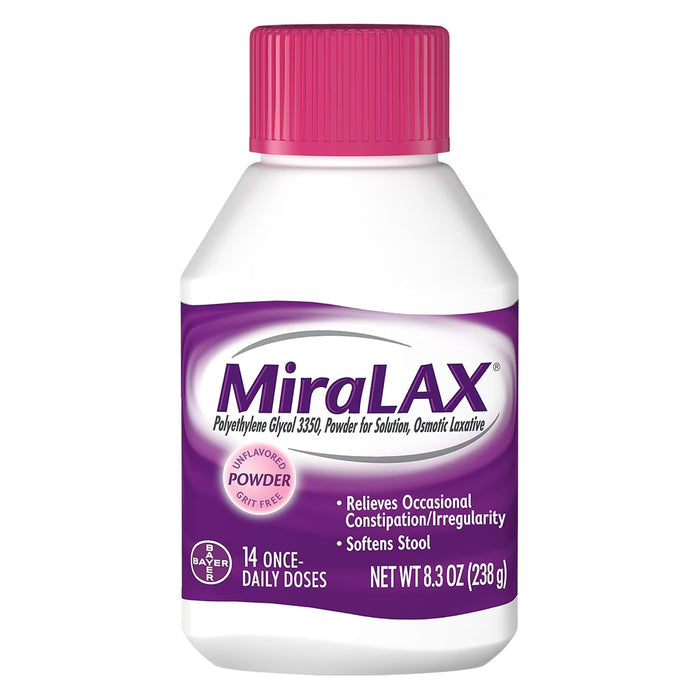 MiraLAX Unflavored Laxative Powder - 8.3 oz - 12 Pack