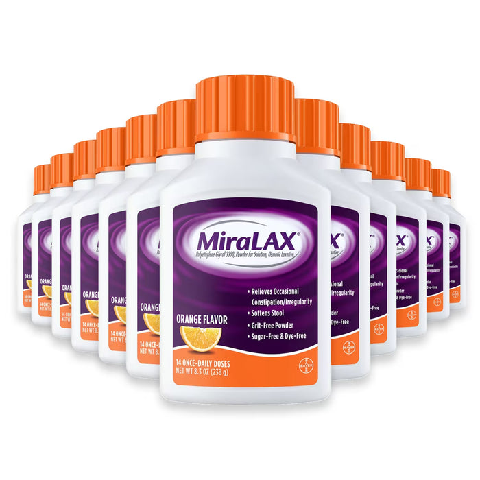 MiraLAX Unflavored Laxative Powder 8.3 oz - 14 Dose - 12 Pack
