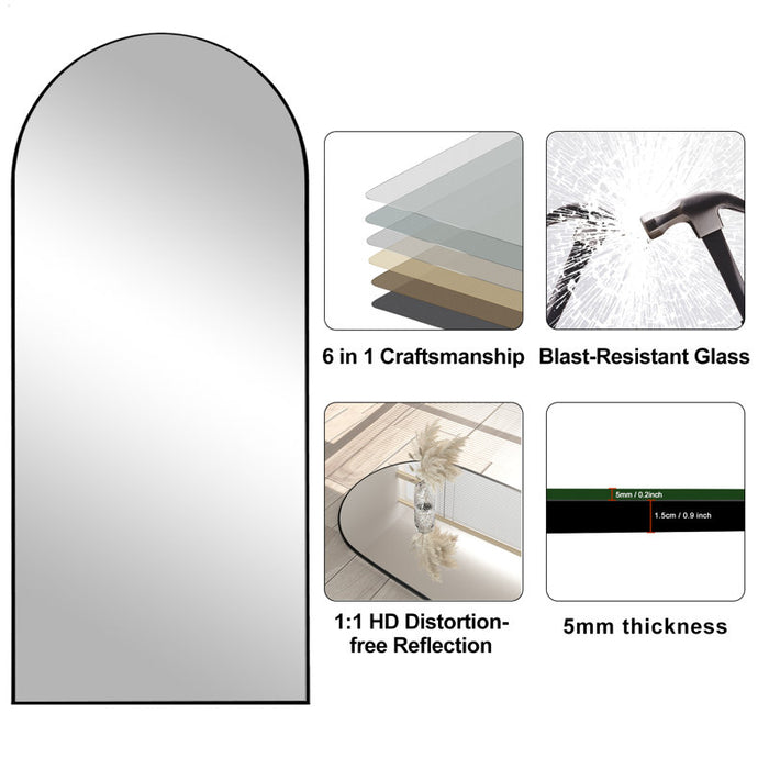 Miroir sur pied Arched Leeron tendance