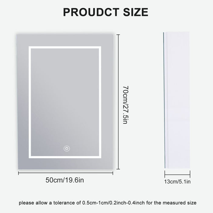 Mirrored Bathroom Cabinet With Light