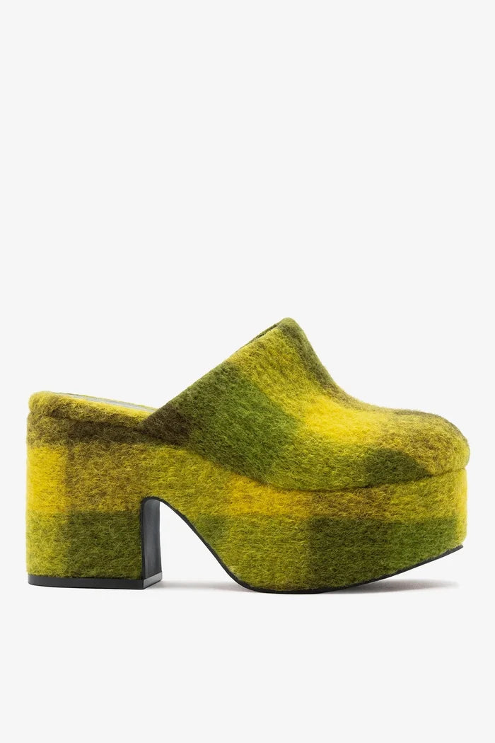 Miso Platform Clog Cactus Printed Felt Clog Larroudé 5 Cactus